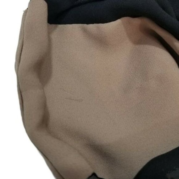 BCBGMaxazria Jane Color Block Blouse Size XS Split Tuxedo Hem Roll Tab S… - Picture 10 of 12